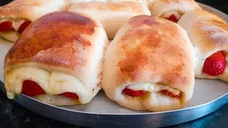SALGADO ASSADO RECHEADO COM SALSICHA E QUEIJO - FÁCIL, RÁPIDO E ECONÔMICO