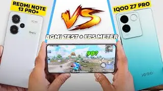 Redmi Note 13 Pro Plus vs iQOO Z7 Pro BGMI🔥Overheat & Battery Drain Test 🤐