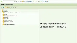 How to record consumption of pipeline material in SAP MM || Pipeline Video 3