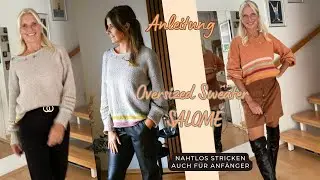 Pullover SALOMÉ #1 – Top down – nahtlos stricken, sehr einfach | Anleitung nicht nur für Anfänger