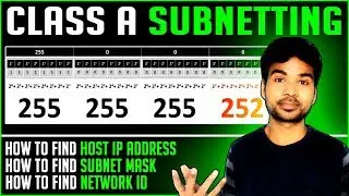 CLASS A SUBNETTING with Example | How to do Subnetting for class A IP Address & Subnetting Quiz