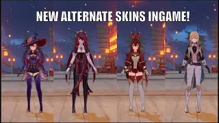 New Character Alternate Outfits In-Game (Amber, Rosaria, Mona, Jean) | Genshin Impact