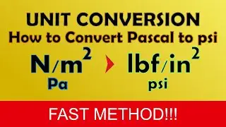 FAST! How to Convert Pascal to psi, Pascal to pound per square inch, units of pressure