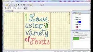 Video 7: How to Create a Text Design Using Multiple Fonts from The Itch 2 Stitch in Embrilliance