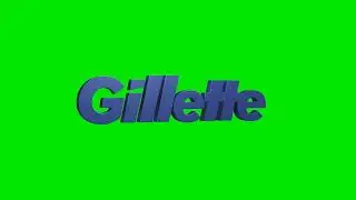 Gillette 3D Logo | Green Screen Background Video