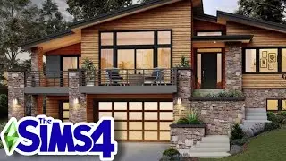 Modern Brown House | The Sims 4 Speed Build