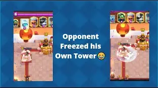 Opponent freezed his own tower 🥶| Clash Royale