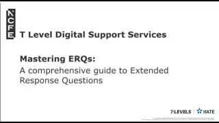 T level DSS Mastering ERQs: A comprehensive guide to Extended Response Questions