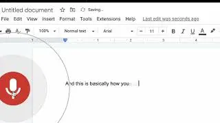Google Docs Dictate Function