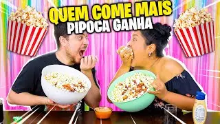 QUEM COME MAIS PIPOCA GANHA | Jeru e Cheru