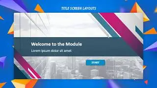 Articulate Storyline 360: sample layouts for Title screen