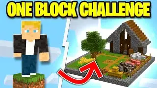 VI SPELAR MINECRAFT, MEN BÖRJAR PÅ ETT ENDA BLOCK
