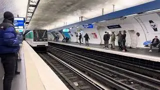 🇫🇷🚇 Metrô de Paris - Trem MP 73 chegando na estação Place d’Italie