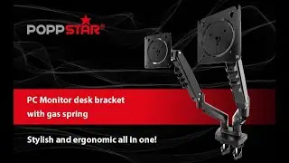 Poppstar - Double monitor bracket with gas spring | 17