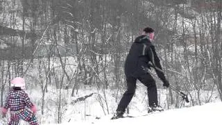 д. Слава и Варя плужат! (Подрезково 21.01.2012)