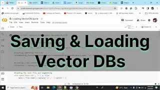 Saving and loading vector DBs explained with codes