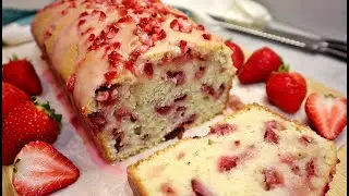 Moist Strawberry Bread with Strawberry Glaze