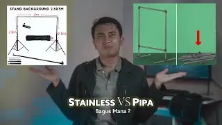 Tiang Bracket Stand GREEN SCREEN MURAHH !! VS Stand Bracket Pipa Bagus mana ?