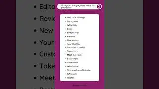 Instagram Story Highlight Ideas for Businesses
