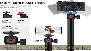 NEEWER Extendable Camera Desk Mount with 1/4" Ball Head, 17”-40” Adjustable Table Light Stand with