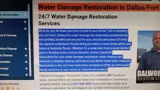 Water Damage Restoration in Dallas Fort Worth