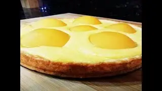 Пирог с персиками и заварным кремом!!!