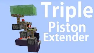 Minecraft-Simple triple piston extender tutorial (vertical/horizontal)