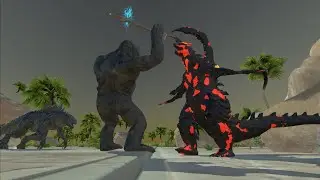 [Animal Revolt Battle Simulator] Kong and Zilla VS Demaage in the Lost Vally