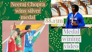 NEERAJ CHOPRA WINS  SILVER🥈 IN WORLD ATHLETICS CHAMPIONSHIPS 2022  MEDAL WINING VIDEO