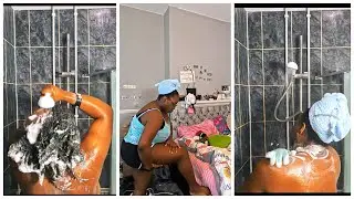 Shower Routine,Body Care And Hair Care #showerroutine #afrohair #haircare #naturalhair 