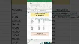 Como Calcular el PROMEDIO en Excel #aprendeexcel