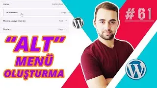 WordPress Alt Menü Oluşturma