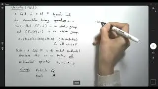 Linear Algebra- What is a field, and some examples