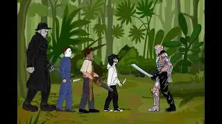 UBER JASON vs Leatherface, Micheal Myers, Jeff The Killer and The Tyrant.