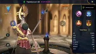 Raid Shadow Legends Hero Showcase Yannica lv 60
