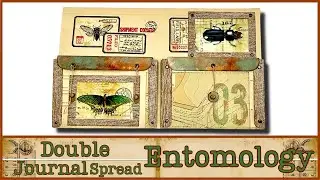 JUNKJOURNAL PAGE IDEA -  GRUNGY ENTOMOLOGY - #papercraft #junkjournaling #junkjournal