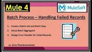 MuleSoft || Mule-4 Batch Processing - How to Process the Failed Records?