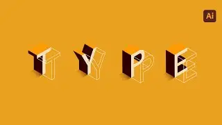 CÓMO hacer ISOMETRIC 3D TyPE EFFECT - ADOBE ILLUSTRATOR - TUTORIAL