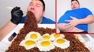 Weighing myself & eating Black Bean Noodles