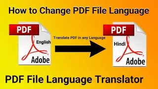 How to change PDF language | PDF language  Translator English to Hindi Convert PDF File | Converter