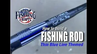 Building a Thin Blue Line Themed Fishing Rod for a Retired NYC Police Officer | DIY Custom Rod