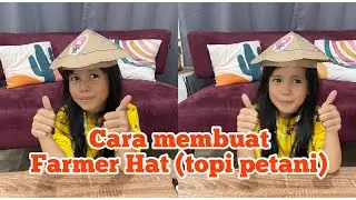 CARA MEMBUAT FARMER HAT | Tutorial membuat Topi Petani dari kardus bekas