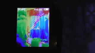 Выявили тепловизором потери тепла внутри жилой комнаты (кухни)