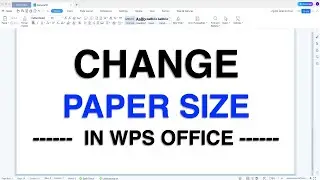 How to Change Paper Size in WPS Spreadsheet to A3/A4 etc.