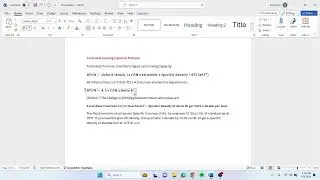 Cooling Capacity Total Heat Formula