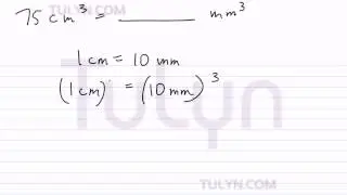 conversion of metric units cubic centimeter to cubic millimeter