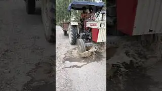 Due to this pothole, vehicles were slipping. 