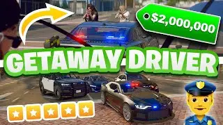 I Became a GETAWAY Driver in a Undercover COP Car on GTA RP