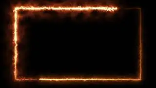 fire and fuel burning Light Frame Border LOOP VIDEO Black Screen VFX Effects