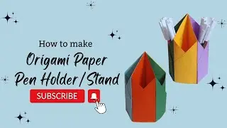 How to make Paper Pencil - Pen Holder DIY Paper Craft